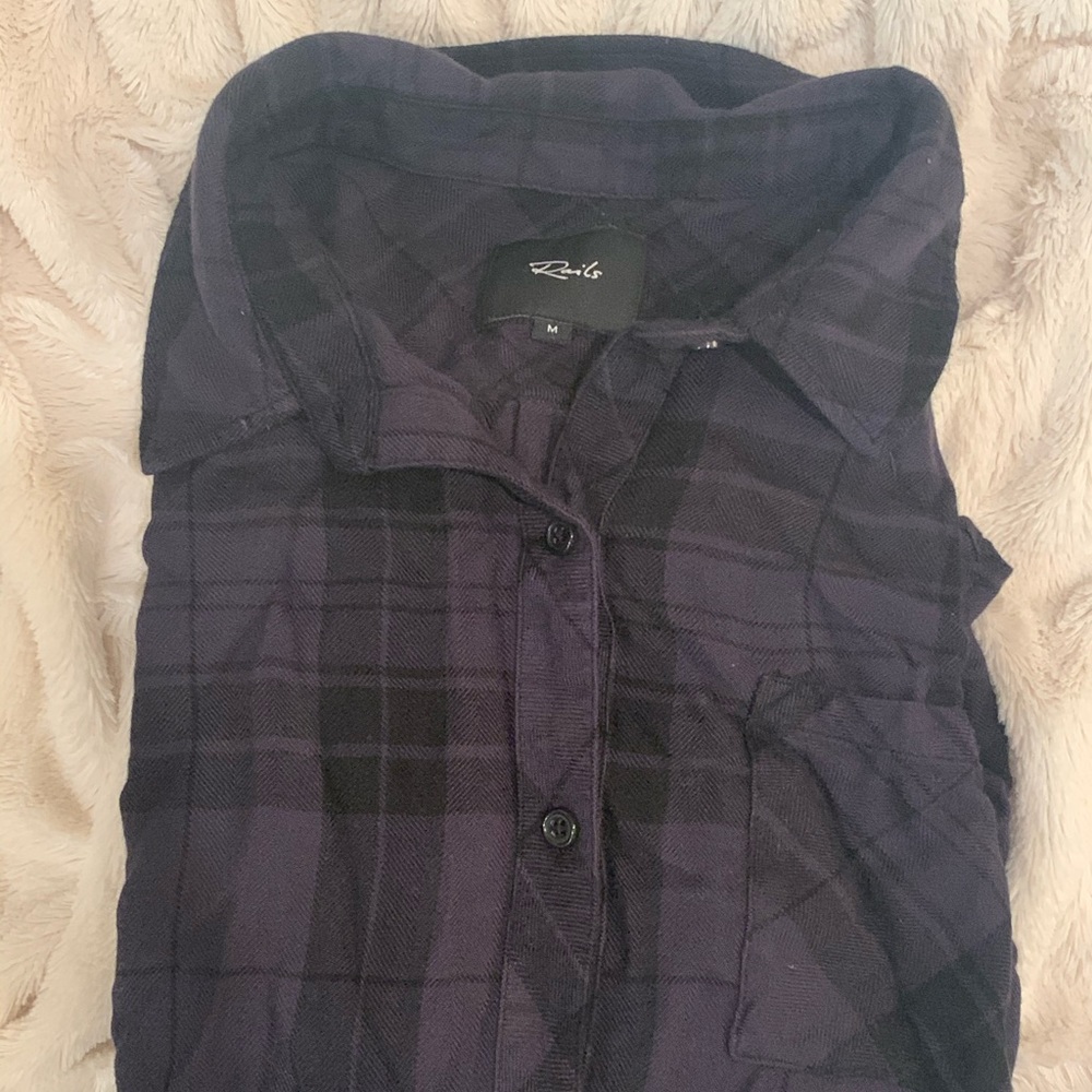 Rails Plaid Button Down Size M - image 1